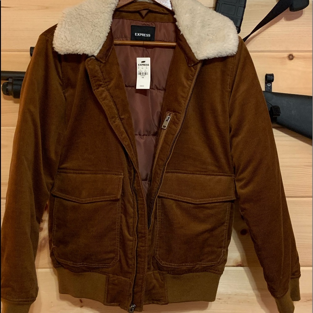 Sherpa bomber corduroy jacket